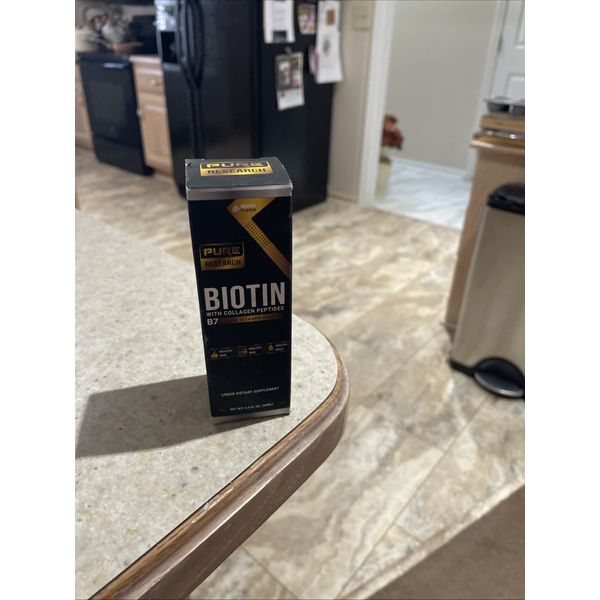 Pure Research Extra Strength 10000mcg Biotin Liquid Drops, 60 Servings