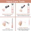 URAQT Professional Manicure Set, 7 pcs Portable Nail Clippers & Eyebrow Grooming Kit, Stainless Steel Nail Care Tools with Luxurious Leather Case for Travel & Home