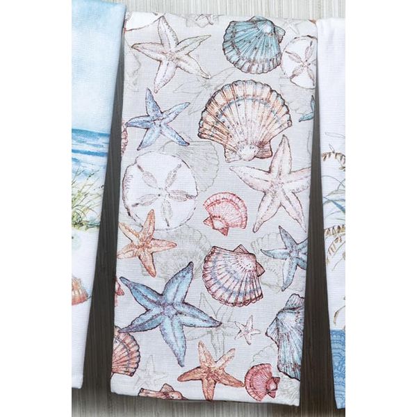 BLACK FOREST DECOR Shell Collector Dual Purpose Terry Towel