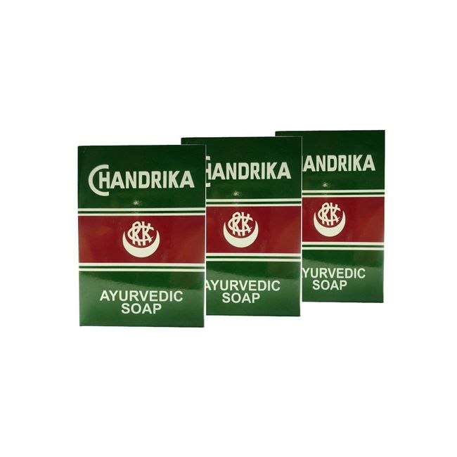 CHANDRIKA AYURVEDEC SOAP 3SET CHANDERIKA HERBAL SOAP, Set of 3