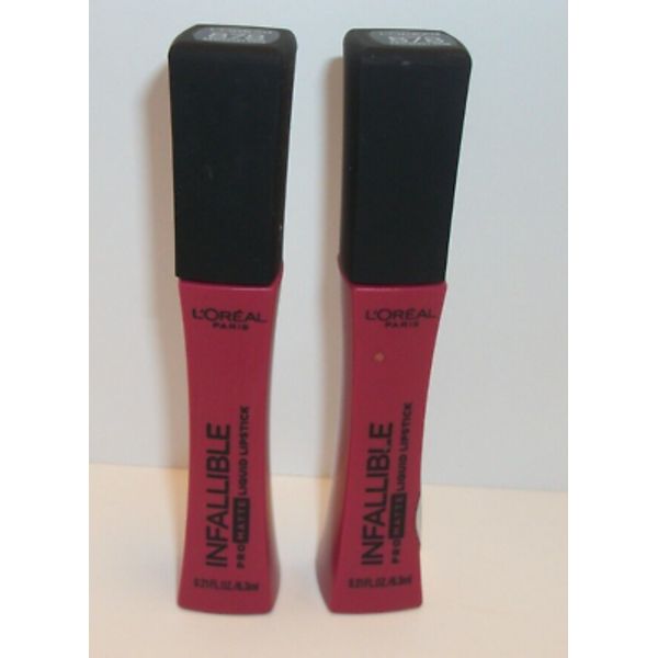 Lot of 2 Loreal Infallible Pro Matte Liquid Lipstick #878 RASPBERRY ROSE