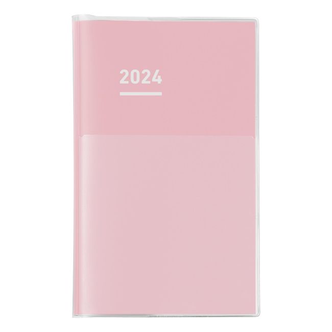 Kokuyo JCMD1P-24 Mini Diary Notebook, 2024 B6 Slim, Monthly & Weekly, Pink, Begins November 2023