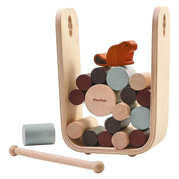 PLANTOYS Timber Tumble Wooden Toy Educational Toy Wooden Toy Rehabilitation Finger Exercise Brain Activity Goods Indoor Play