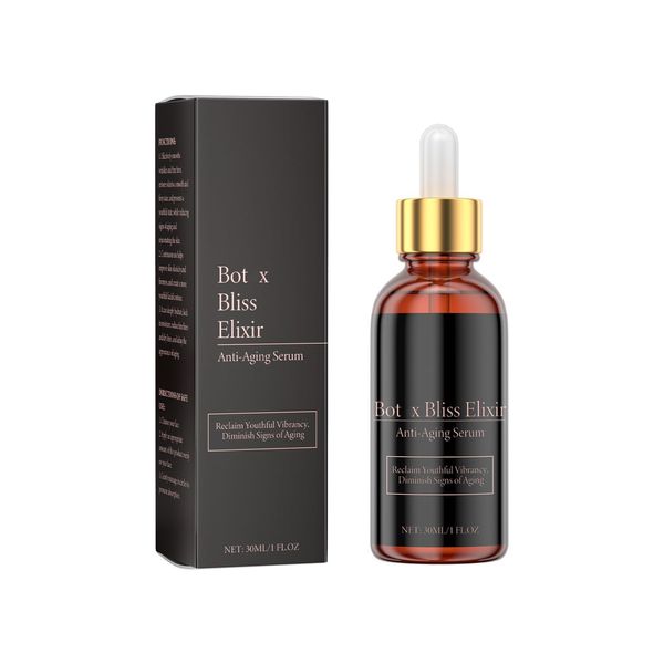 Moisturising Facial Serum, Bot-ox Bliss Elixir, Anti-Aging Serum, Reclaim Youthful Vibrancy, Diminish Signs of Aging, Reduce Wrinkles & Plump Skin, Skincare