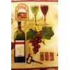PRINTED KITCHEN RUG (nonskid back) (18" x 28"), WINE WITH CORKS & GRAPES, Soho