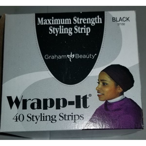 Wrapp-It Styling Strips Graham Beauty 40 Count Box Black