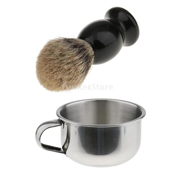 Gentlemen&#39;s Shaving Set, Facial Cleanser, Shaving Brush, Foam, Shaving Mug, Bowl, Cup, Father&#39;s Day Gift