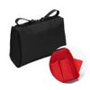 Happiness Store Simple Makeup Pouch, Compact Makeup Pouch, Compact Makeup Pouch, Makeup Pouch, Mesh Pouch (Black/Red)