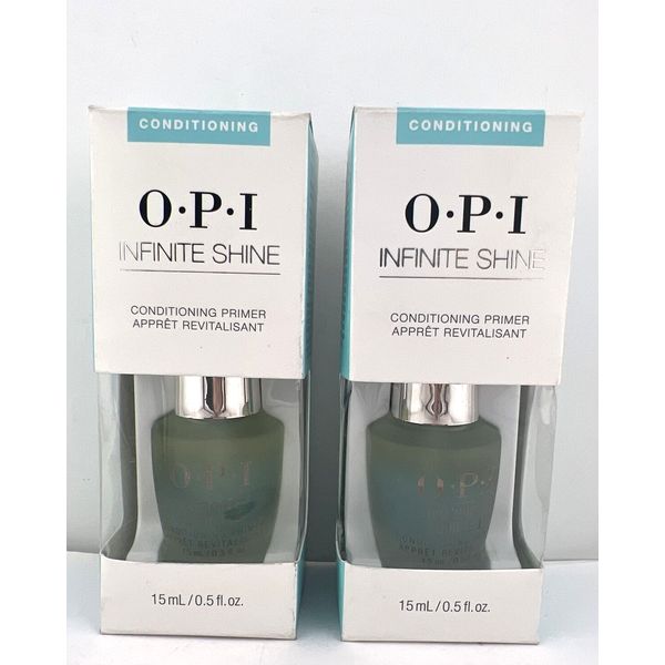 OPI Infinite Shine CONDITIONING Primer Base Coat Nail Polish, 15mL Ea, 2 PACK