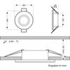 ledscom.de 4 pcs. Bathroom Ceiling mounting Frame ERID, Damp-Proof, Bathroom, IP44, Round, Black matt