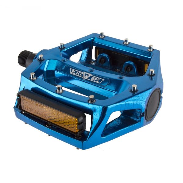 Black Ops BMX Platform Pedals, 9/16", Blue-Ano