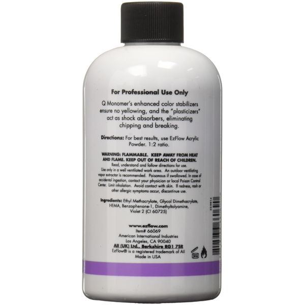 EZ Flow Q Monomer False Nails, 7.6 Fluid Ounce