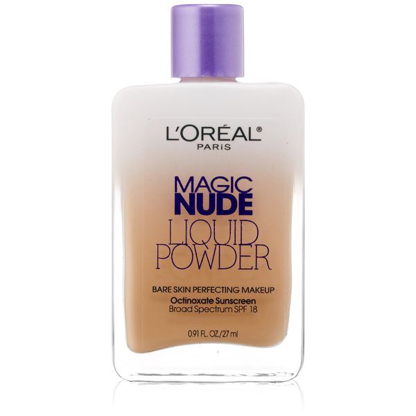 L'Oreal Paris Magic Nude Liquid Powder Bare Skin Perfecting Makeup SPF 18, Sand Beige, 0.91 Ounces
