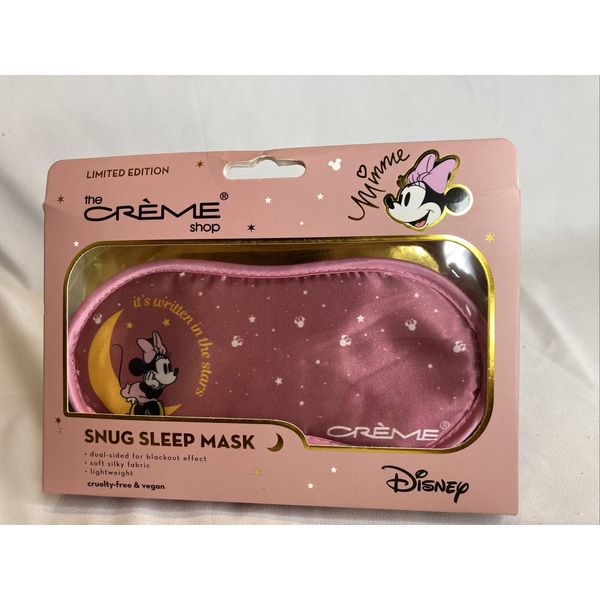 Snug Sleep Mask Minnie Mouse Pink Satin Feel The Creme Shop Soft Cozy Rest