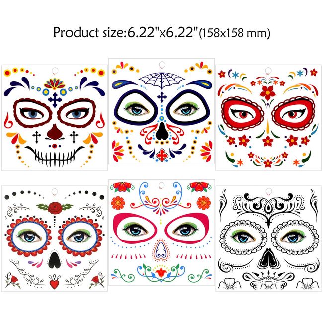 Patterned Full Face Masquerade Mask (12pcs)