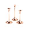 Copper Taper Candle Holder Set - Home Decor - 3 Pieces
