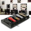Segbeauty Barber Clipper Tray, Barber Clipper Holder Clipper Rack Anti-Slip Black Salon Clippers Organizer Razor Case, 5 Notches Professional Hair Trimmer Holder Hairdresser Stylist Barbers Tools Box