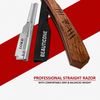 BEAUTICONE Straight Razor | Professional Barber Razor for men with 100 Single Edge Blades | Straight Edge Razor │slide-out design (Rose Wooden Slide-out Razor with Black blade holder)