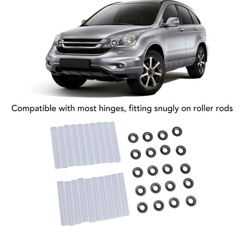20 Sets Garage Door Hinge Quiet Roller Sleeves, 11mm ID 80mm Length Roller Door Roller Shaft Nuts Sleeves for Cars RV Garage Door, Easy to Install Garage Track Replacement Parts (02)