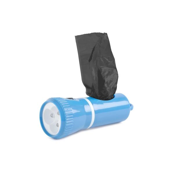 Ancol Poop Bag Dispenser With Torch - Biodegradable Dog Poop Bags With Torch - Recyclable Dog Poo Bags Biodegradable Tie Handles - Cat Litter Bags - Poop Bags Dog Torch - Poo Bags Dogs Cat Poop Bags