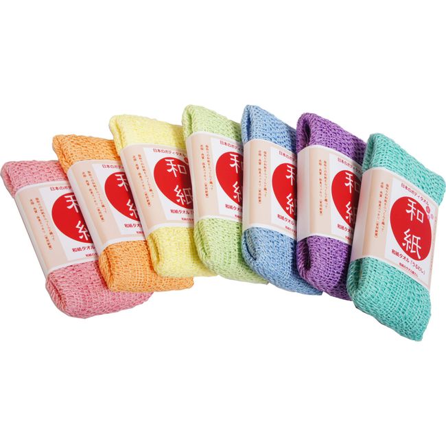 Rainbow Set includes 7 Washi fluffy body towel "Uruwashi" which is healthy and bare skin.