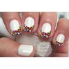 Sugar Skull French Tips Nail Art Decals