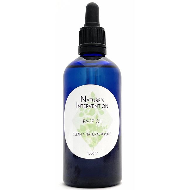 100% Natural NOURISHING FACE OIL - PEACH, POMEGRANATE, ROSEHIP, SQUALANE, ROSE, LAVENDER & CEDARWOOD - 100 ml NATURE'S INTERVENTION Hydrates, Strengthens, Revives Dry Skin. Plant Active Ingredients.