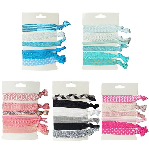 Fayemint 30 Stück Elastic Hair Scrunchies Set, Printed Hair Scrunchie, Super Soft, No Wrinkles Elastic Band, für Mädchen, Frauen, Pferdeschwänze, Armbänder, Haargummis(Farbmischung)