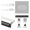 iwillink 10Gbps Patch Panel 12 Port, RJ45 Through Coupler Cat6 Patch Panel STP Shielded with Back Bar, 19'' Wallmount or Rackmount, Compatible with Cat5, Cat5e, Cat6 Cabling