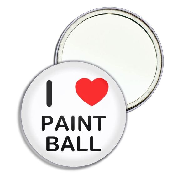 I love Paint Ball - 55mm Round Compact Mirror