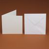 6" (150mm) Large Square Blank White Smooth Cards and Matching Smooth envelopes (25)