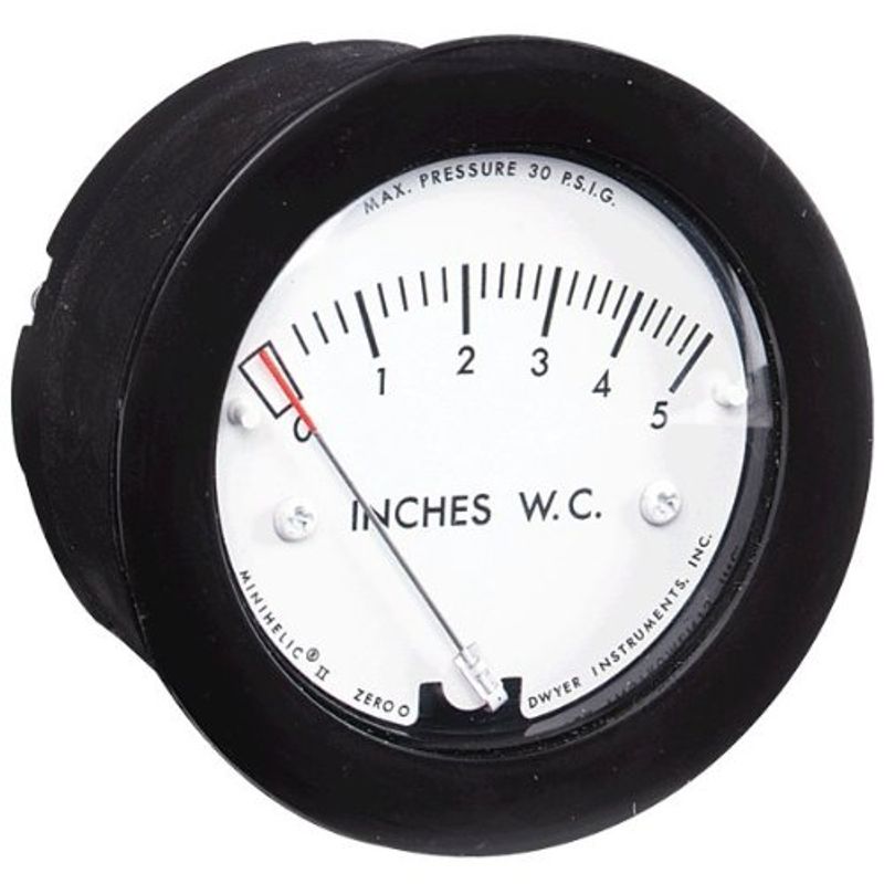 Dwyer® Minihelic® II Differential Pressure Gage, 2-5020-NPT, High ...