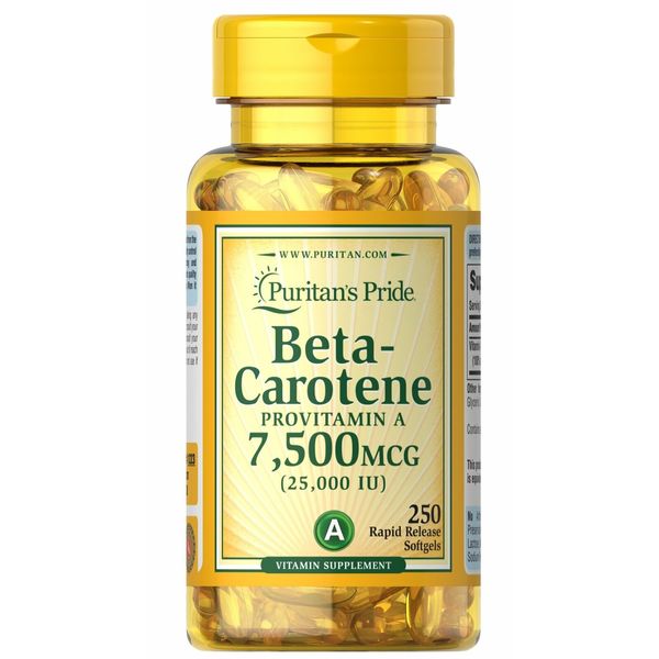 Puritan's Pride Beta-Carotene 25,000 IU - 250 Softgels