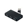 Elecom U2H-YKN4BBK USB 2.0 Hub 4 Port Bus Power Compact Cable Storage Black