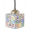 Mosaic Hanging Lamp Square Flower *Cord Set Sold Separately