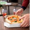 EcoQuality Tabletop Pizza Stand - White Plastic Tripod Stack, Disposable Pizza Saver for Boxes, Takeout & Restaurant (100)