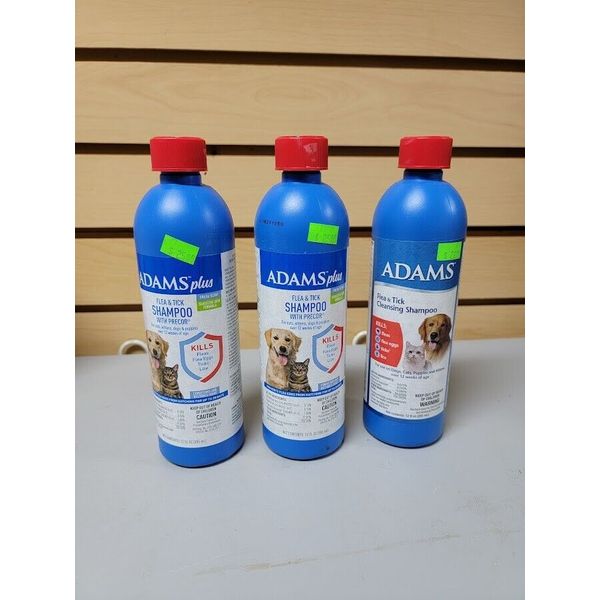 3x Adams Flea & Tick Shampoo