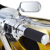 Chrome Motorcycle Mirrors Mini Oval for Harley Davidson Dyna Softail Sportster