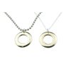 Him & Her 8th Anniversary Bronze Ring Pendant Set - 8th Anniiversary Gift