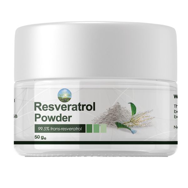 NPOW Resveratrol Powder - Organic Trans Resveratrol,Resveratrol Antioxidant Supplements, Trans Resveratrol Supplements, Organic Resveratrol, 99.5% Trans Resveratrol Powder 50g