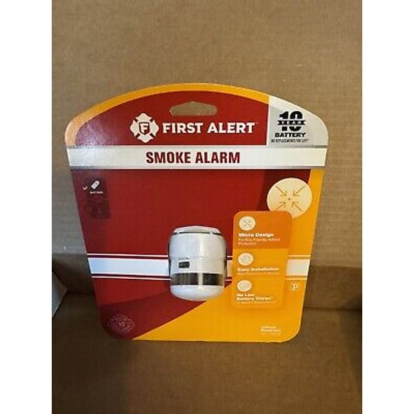 First Alert Smoke Alarm ~ Micro Design ~ 10 Year Battery ~ Model P1010 *NEW*