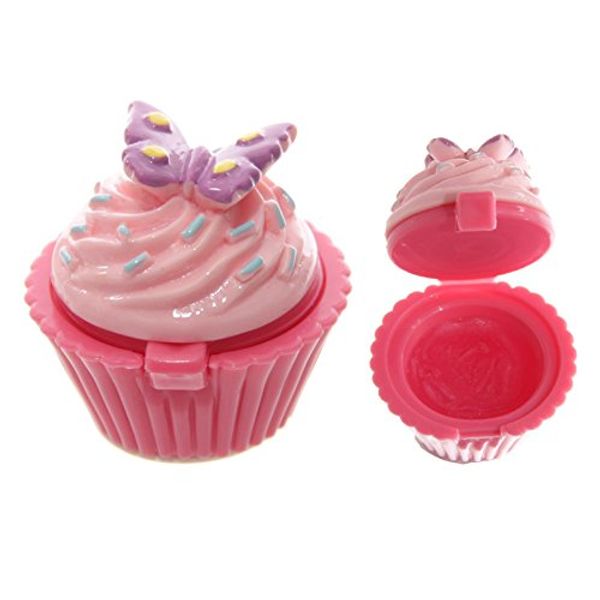 HoitoDeals Assorted Colour Lip Gloss in Fun Fairy Cake Holder (1Pcs)