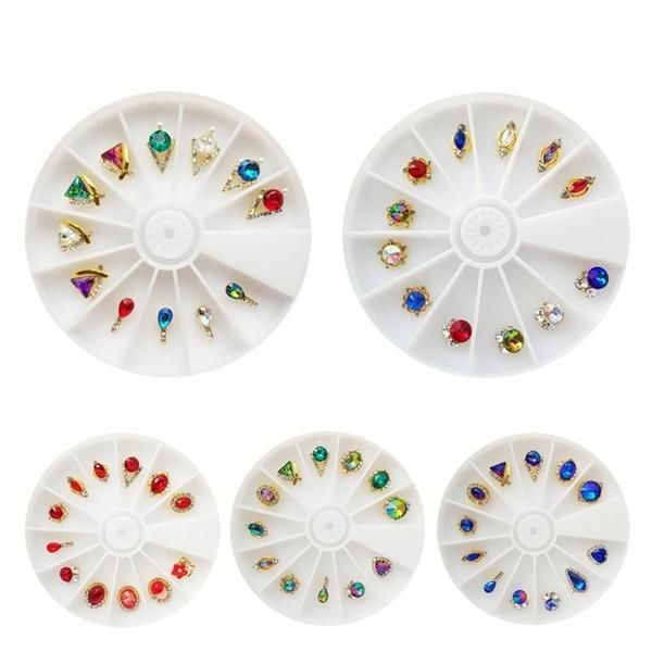 Nail Art Brooch Parts 12p Set 54 Types Part3 (WC5D87A)