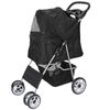 Pet Stroller 4 Wheels Dog Cat Stroller Foldable Puppy Stroller with Cup Holder