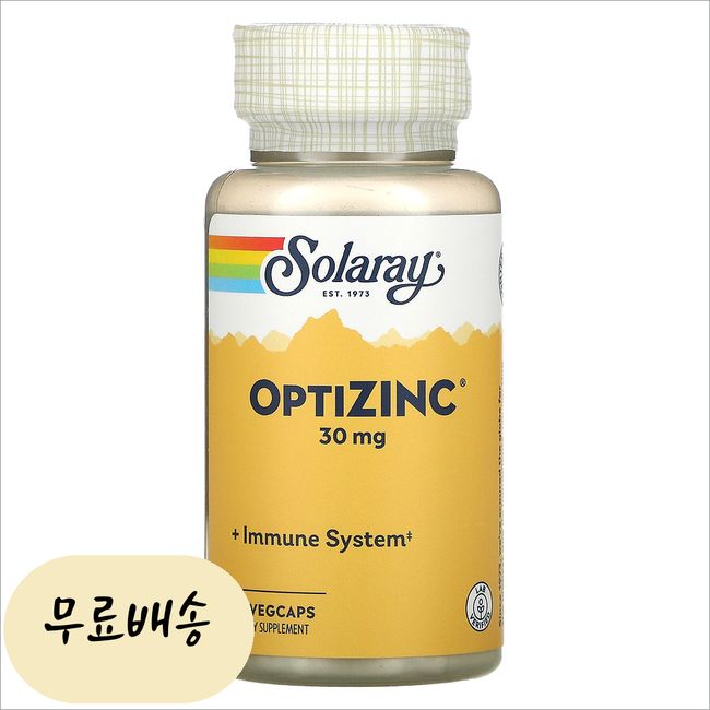 Solaray Opti Zinc Zinc 30 mg 60 Vegetarian Capsules