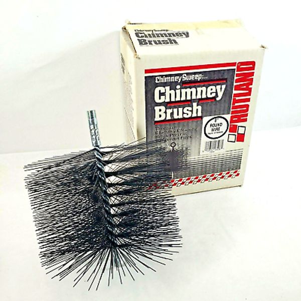 Rutland Black Chimney Sweep Brush Round Wire New Open Box