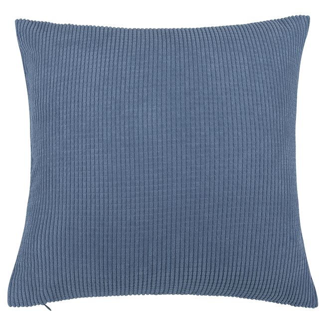 uxcell Cushion Cover Scandinavian Stylish Toss Pillow Case Washable Velvet Sofa Chair Room Car Decorative Cone Stripe Blue 17.7 x 17.7 inches (45 x 45 cm)