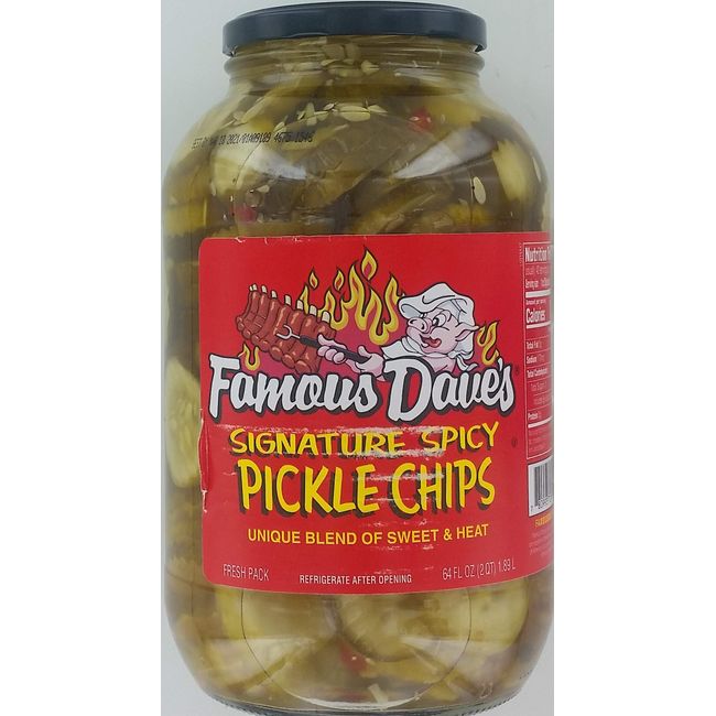 Famous Dave's Signature Spicy Pickle Chips 64 Oz