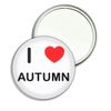 I Love Autumn - 77mm Round Compact Mirror