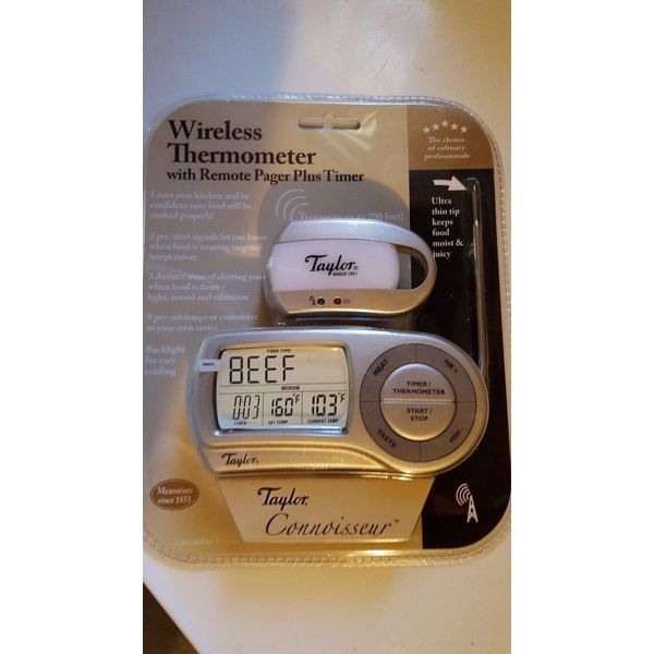 Taylor Wireless Thermometer with Remote Pager Plus Timer